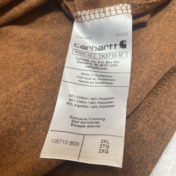 CARHARTT NWT Size 2XL Short Sleeve One Pocket T-shirt - Picture 7 of 8
